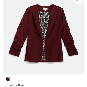 Skies Are Blue Maroon Blazer